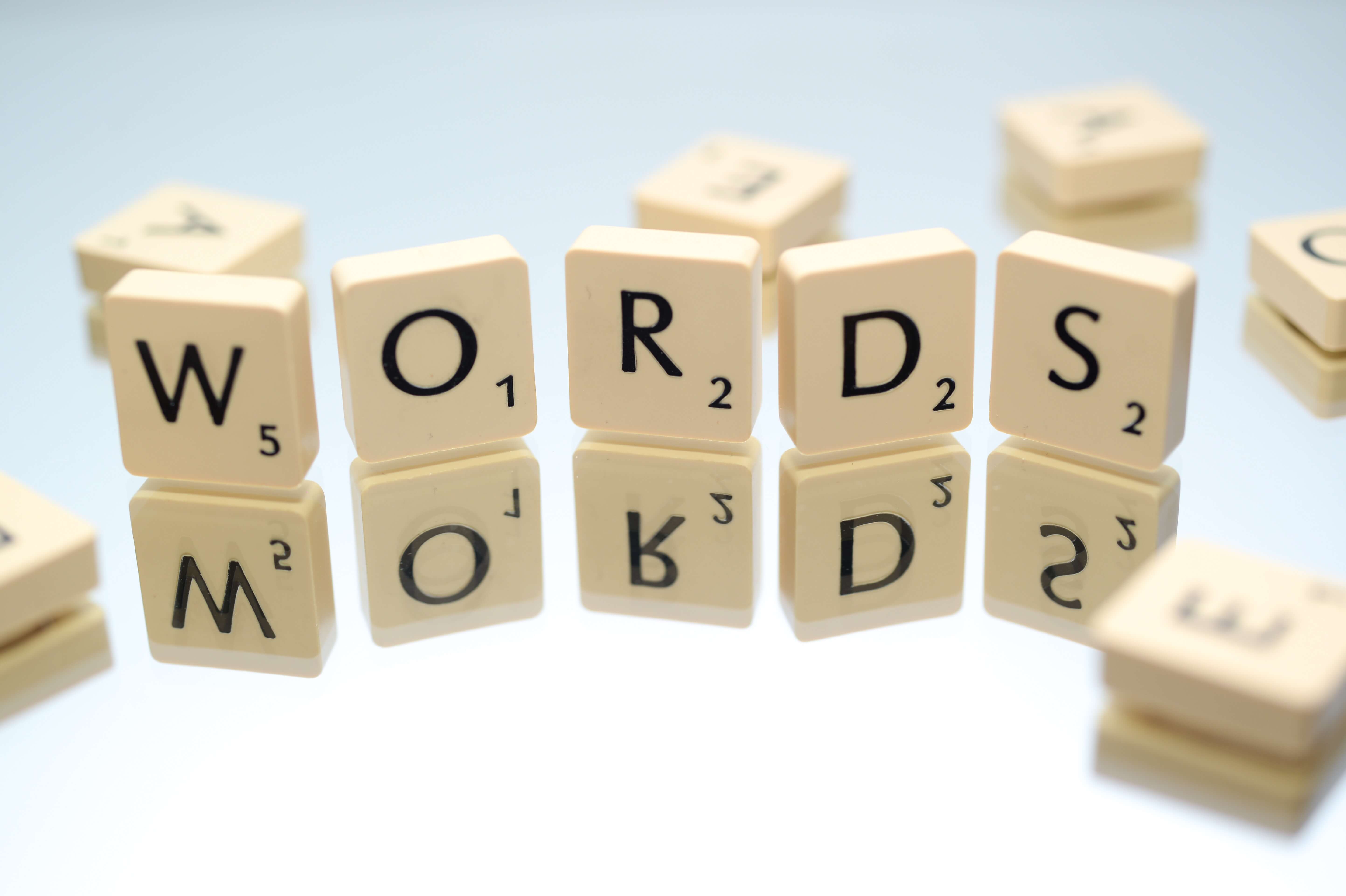 Scrabble blocks spelling 'words'