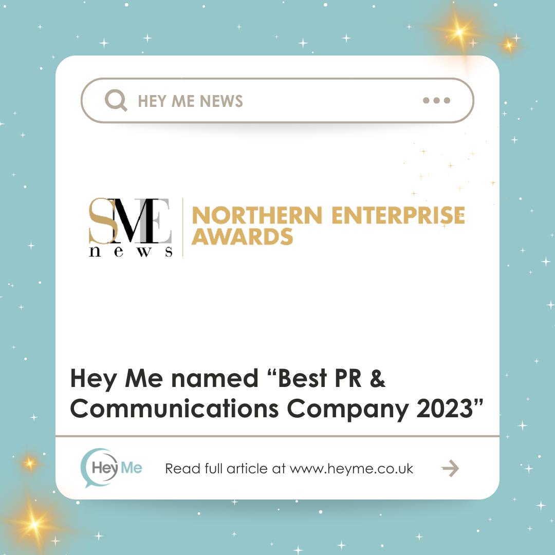 Hey Me triumphs at SME Northern Enterprise Awards  – Hey Me